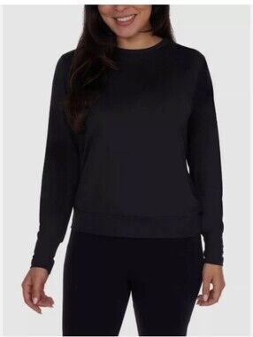 Women’s 2 Pack Black And Blue Long-Sleeve Crewneck Top - Lukka Lux